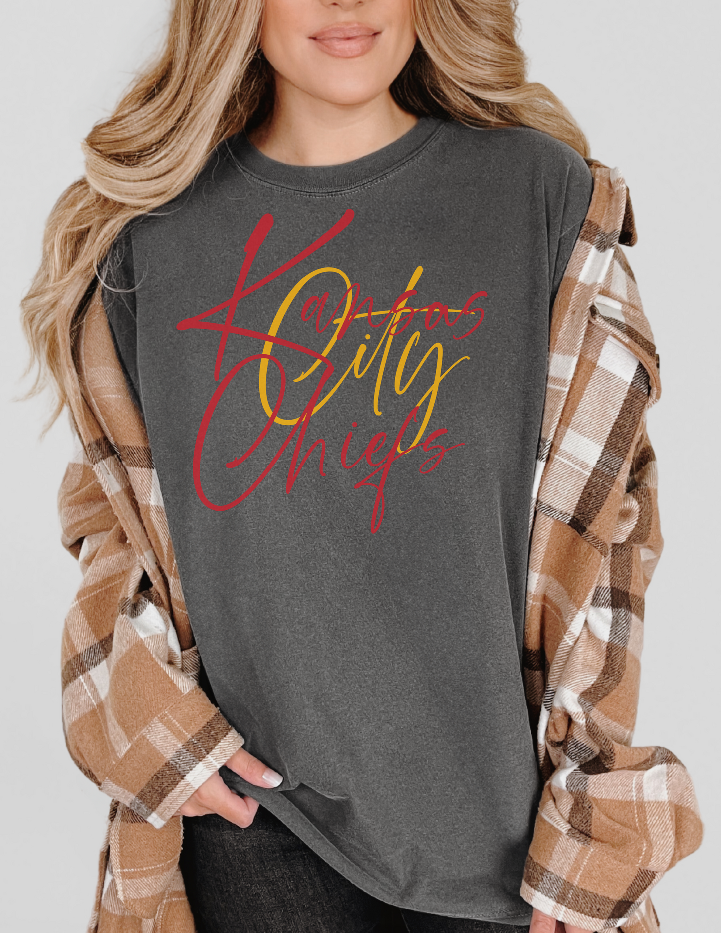 KC Chiefs Cursive T-Shirt