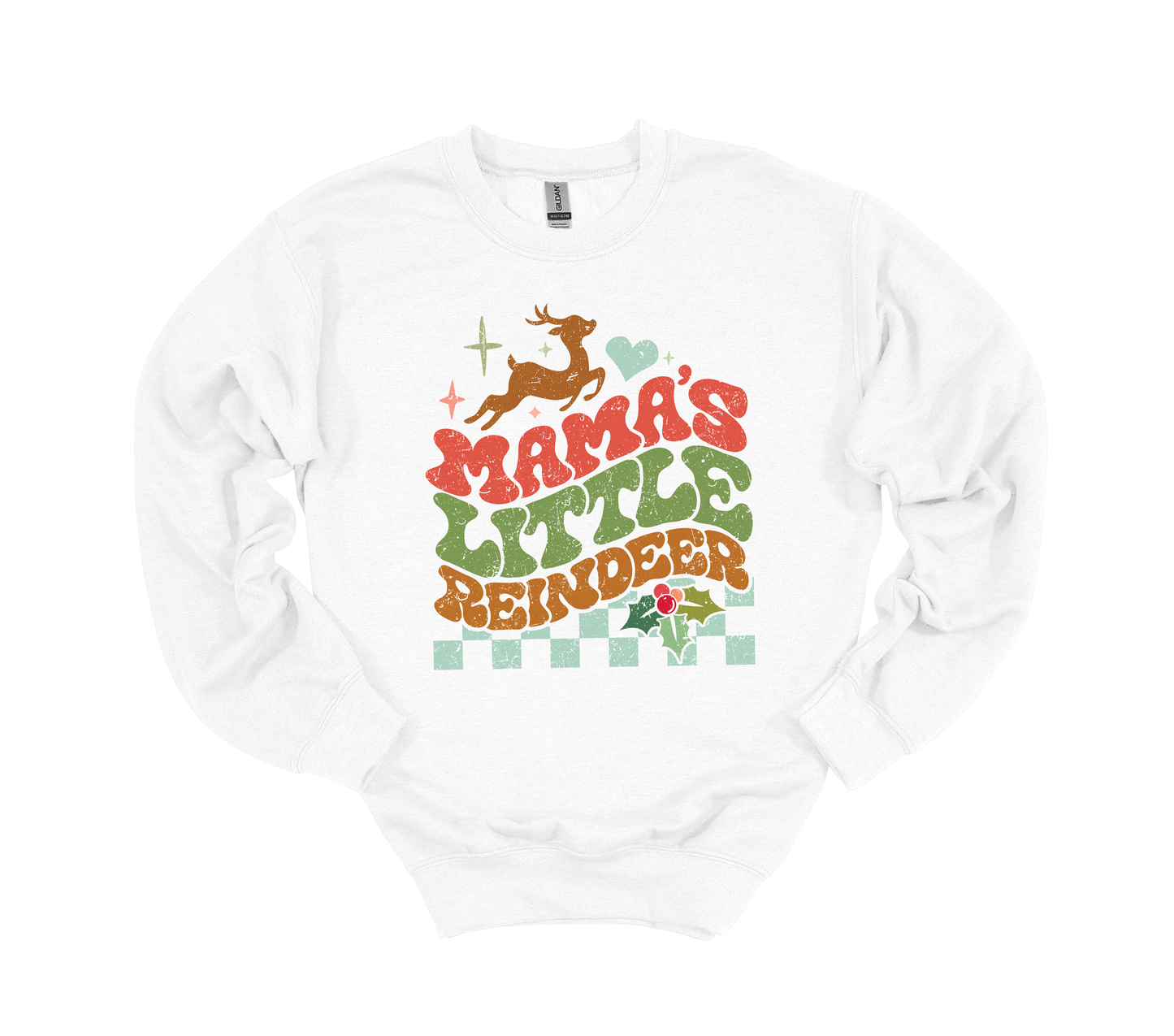 Mamas Little Reindeer-YOUTH (Blue Accents)