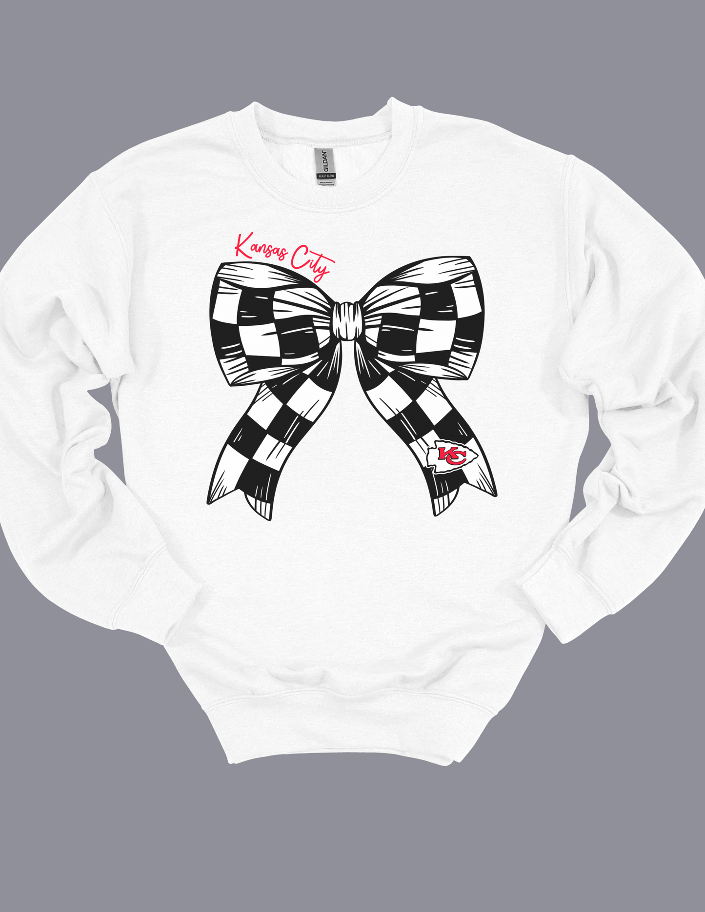 KC Checkered Bow Sweatshirt