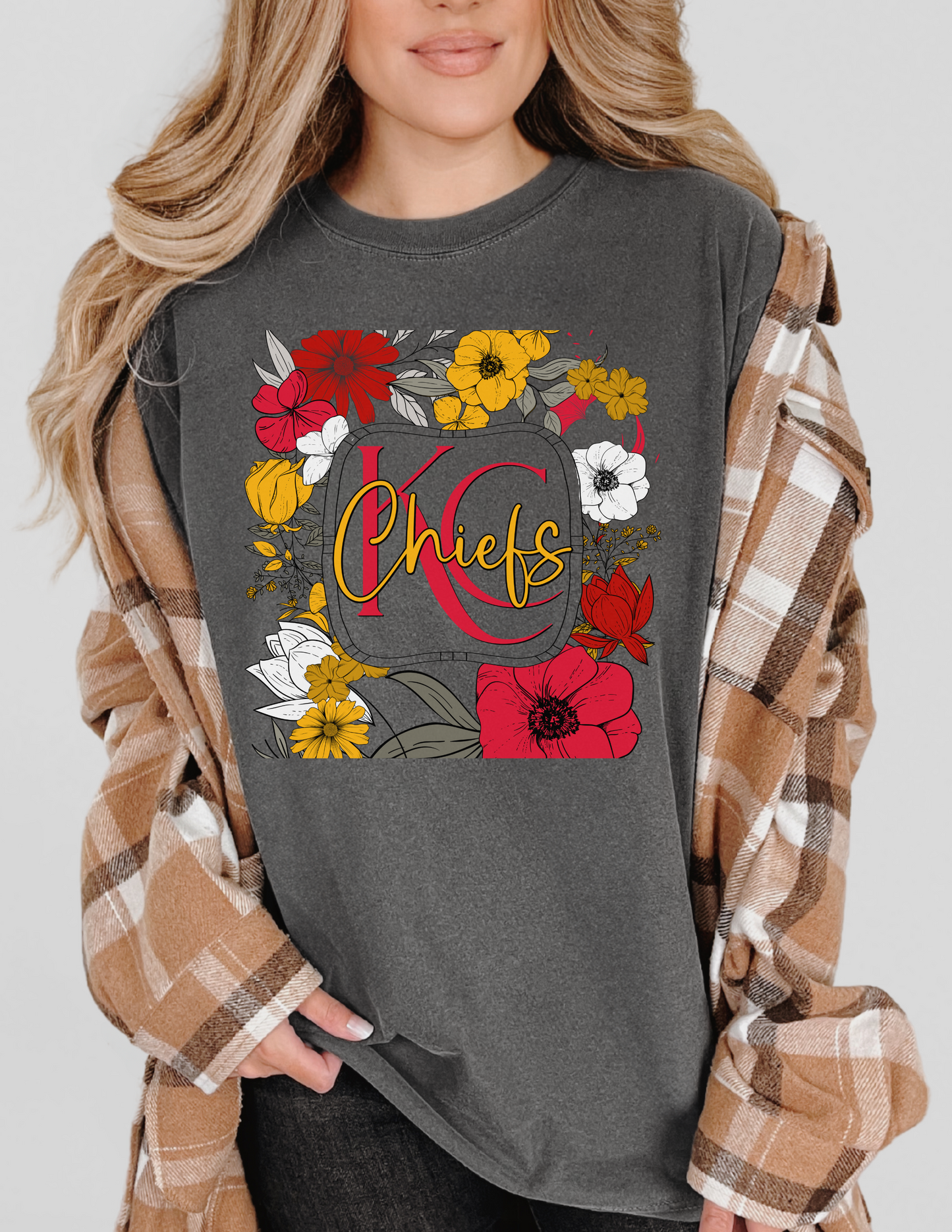 KC Chiefs Floral T-Shirt