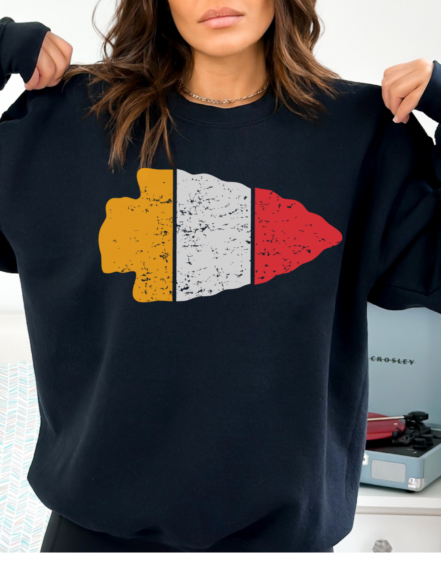 KC Chiefs Arrowhead Sweatshirt (Distressed)