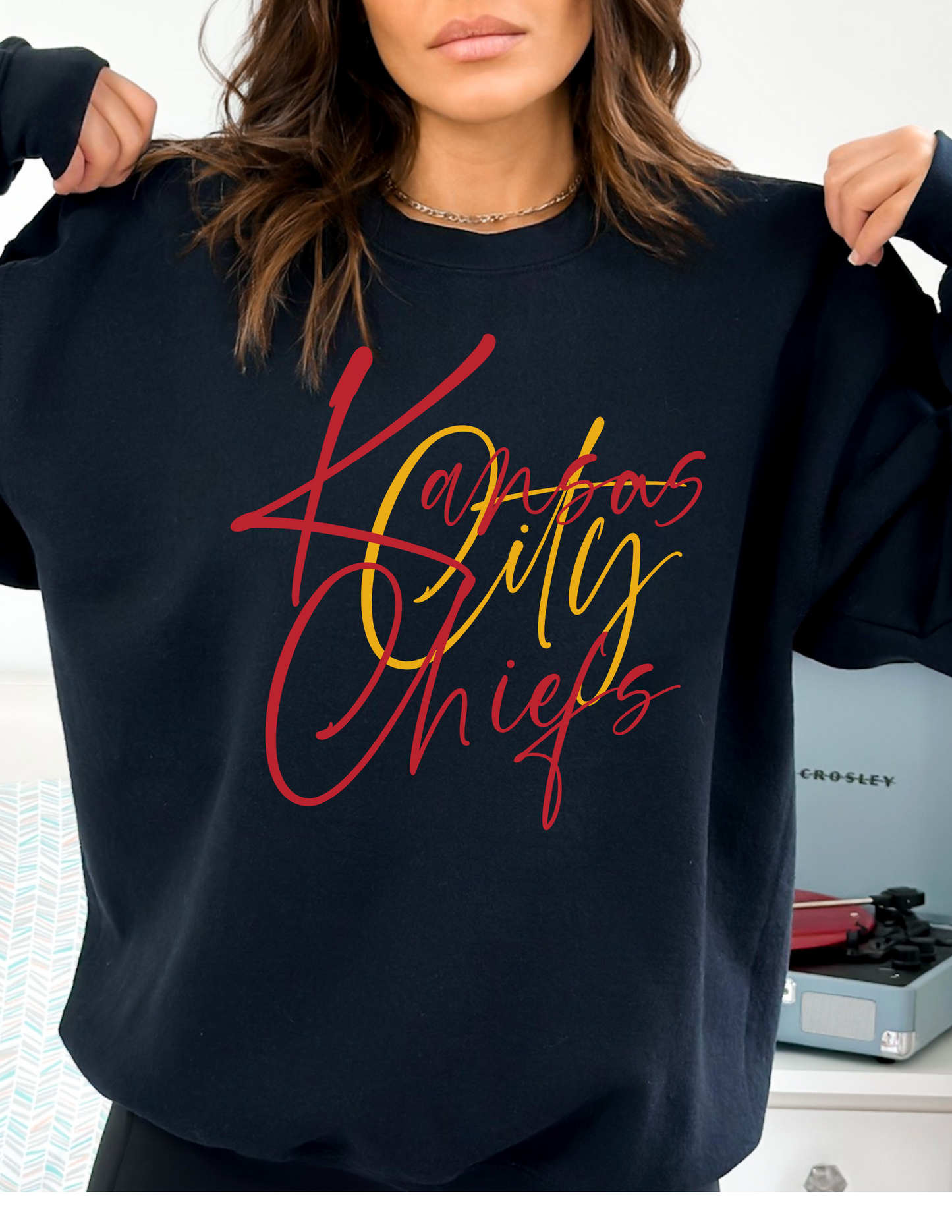KC Chiefs Cursive Sweatshirt