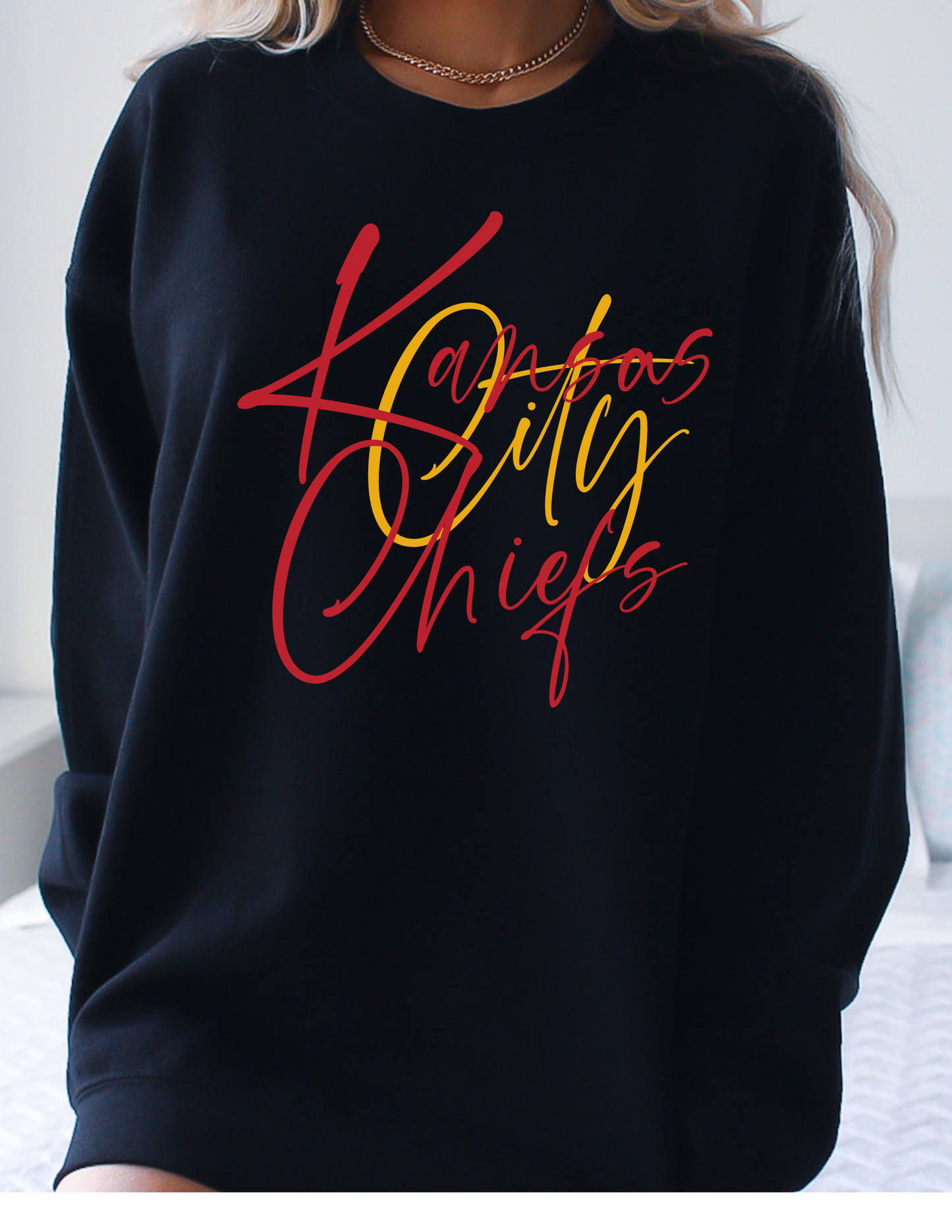 KC Chiefs Cursive Sweatshirt