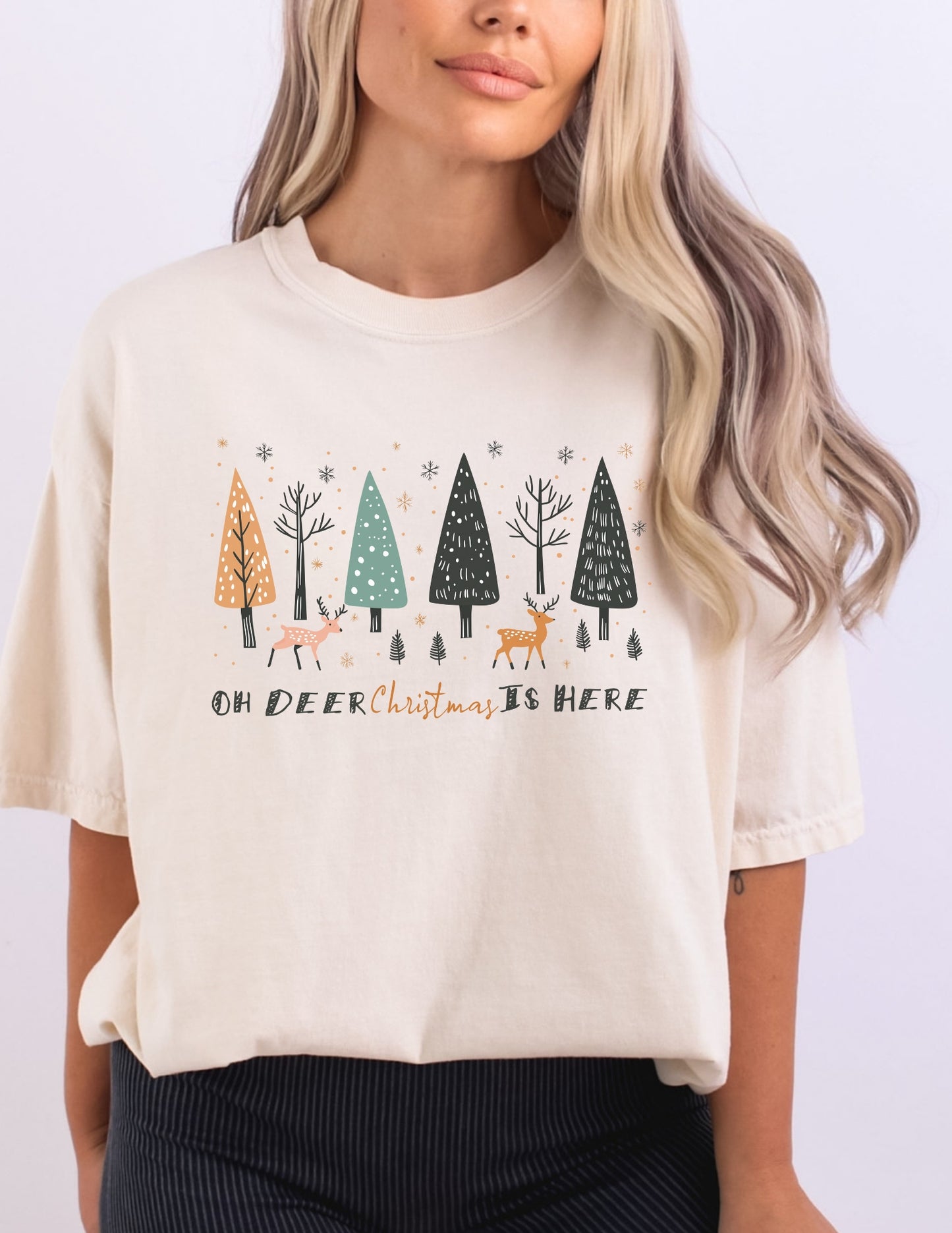Oh Deer Christmas Is Here T-Shirt