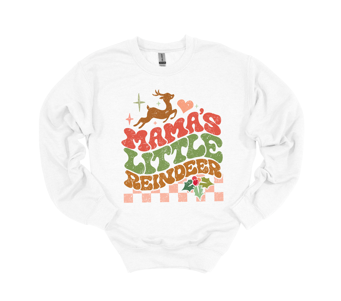 Mamas Little Reindeer-YOUTH (Pink Accents)