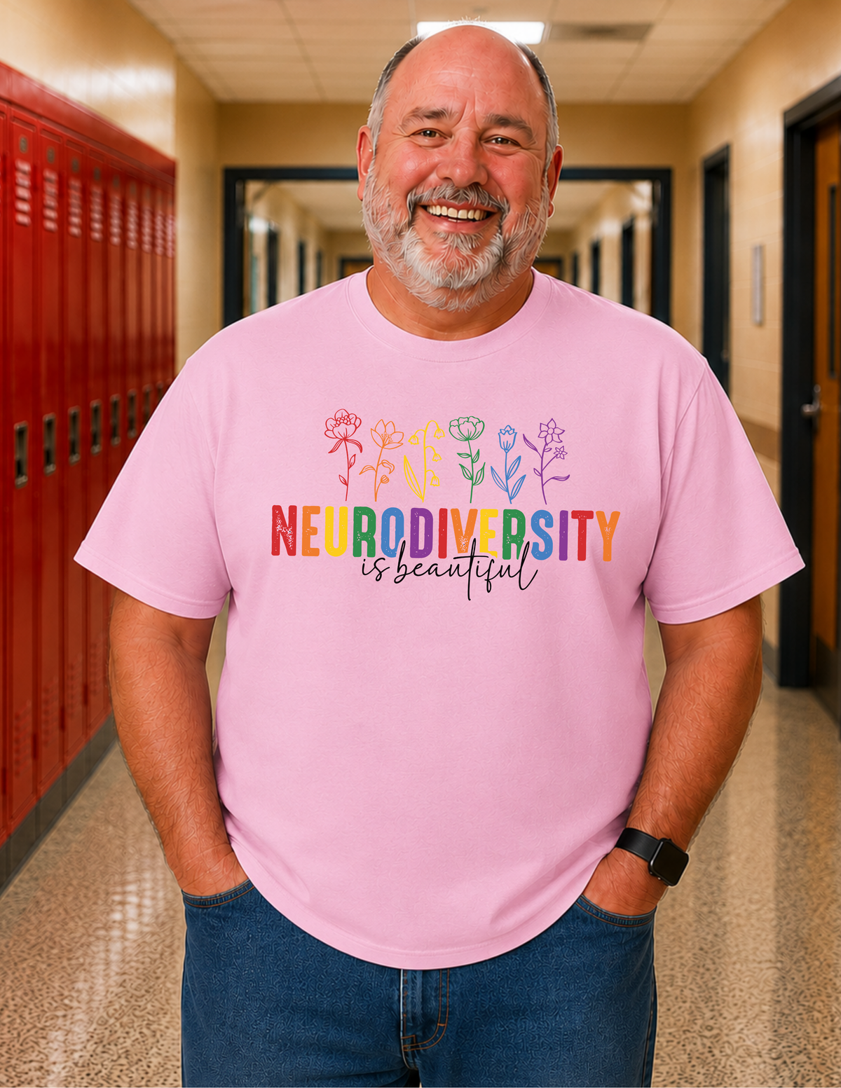 Neurodiversity Is Beautiful Flowers T-Shirt | ADULT