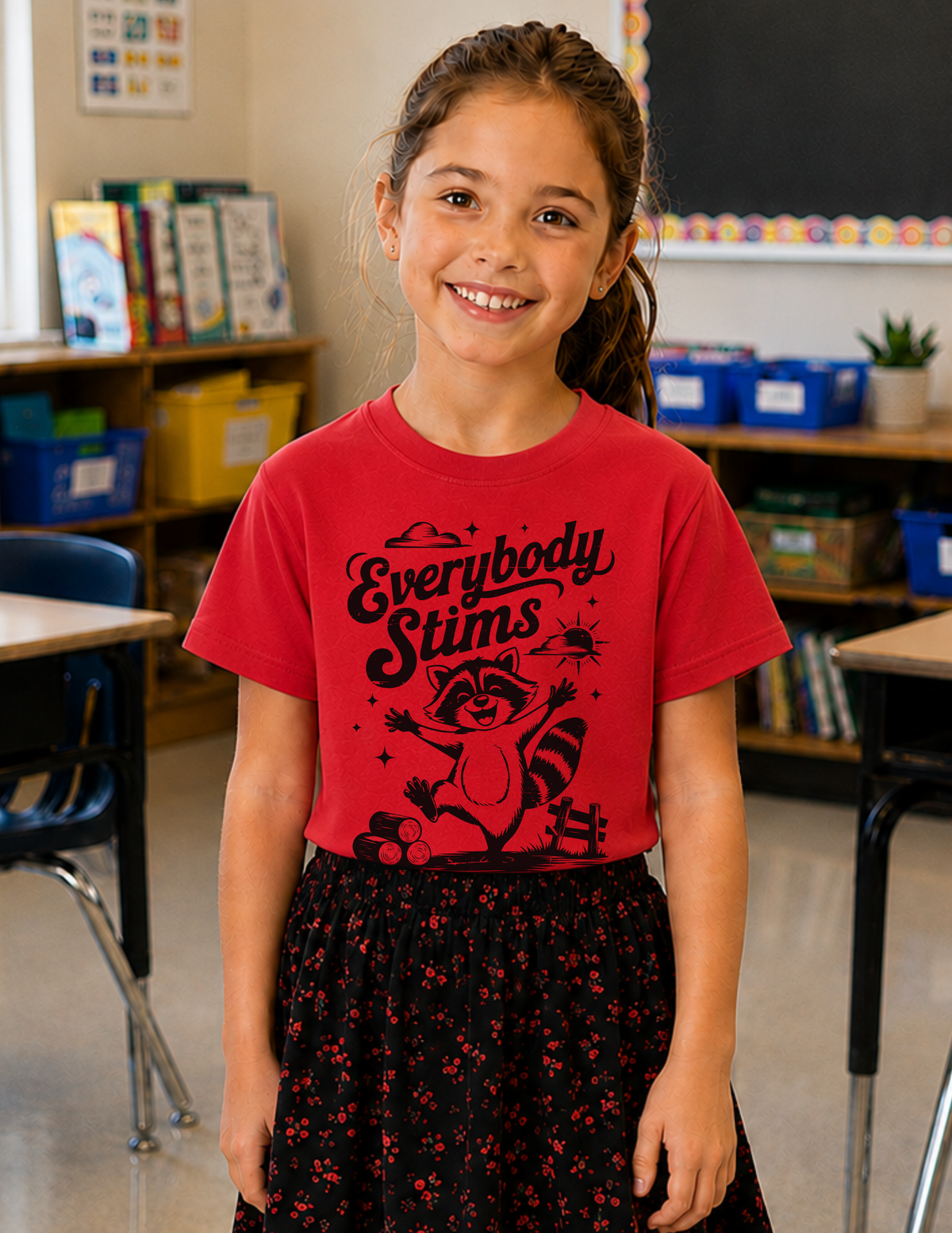 Everybody Stims Raccoon T-Shirt | YOUTH
