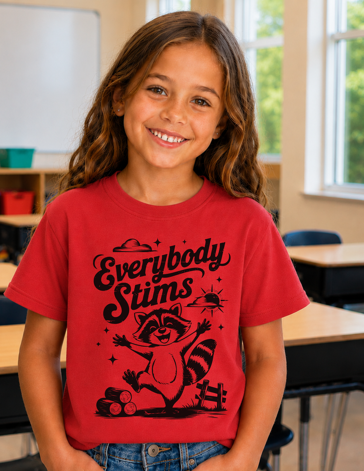 Everybody Stims Raccoon T-Shirt | YOUTH