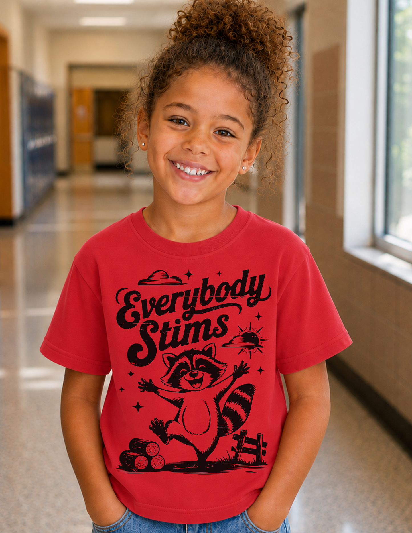 Everybody Stims Raccoon T-Shirt | YOUTH