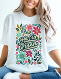 He Is Risen (Centered) Floral CC Tee Shirt