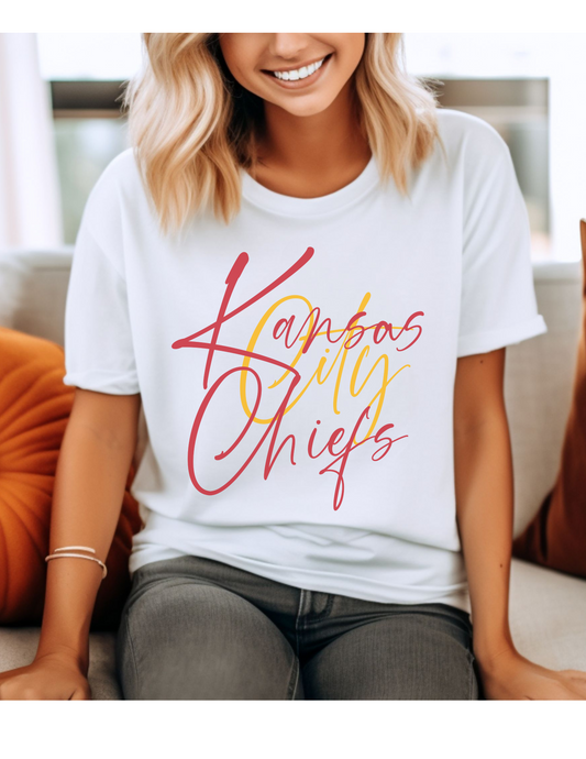 KC Chiefs Cursive T-Shirt