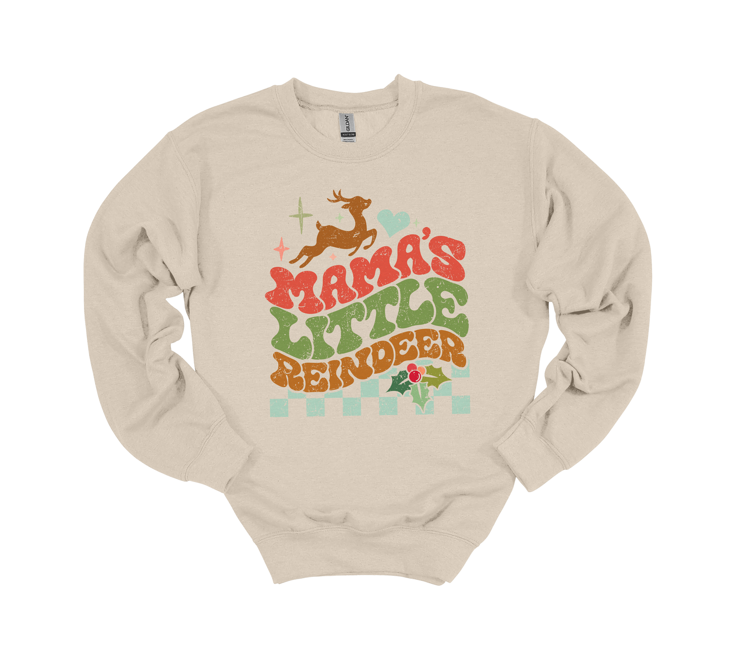 Mamas Little Reindeer-YOUTH (Blue Accents)