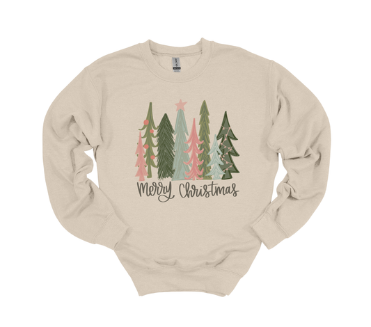 Boho Christmas Trees Sweatshirt