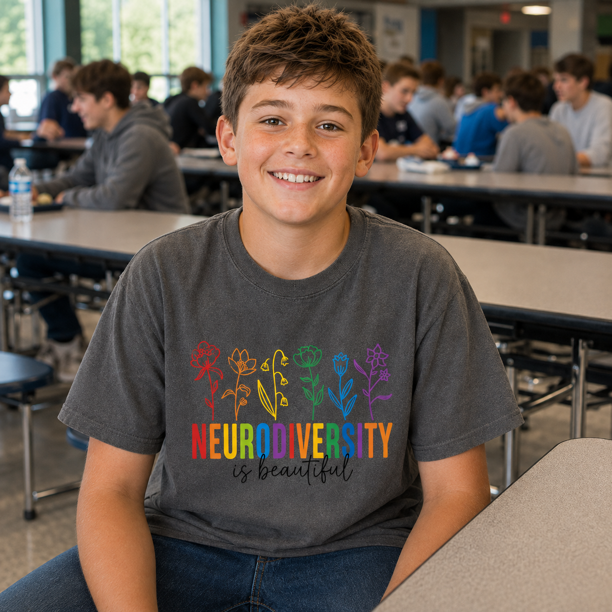 Neurodiversity Is Beautiful Flowers Classic T-Shirt | YOUTH