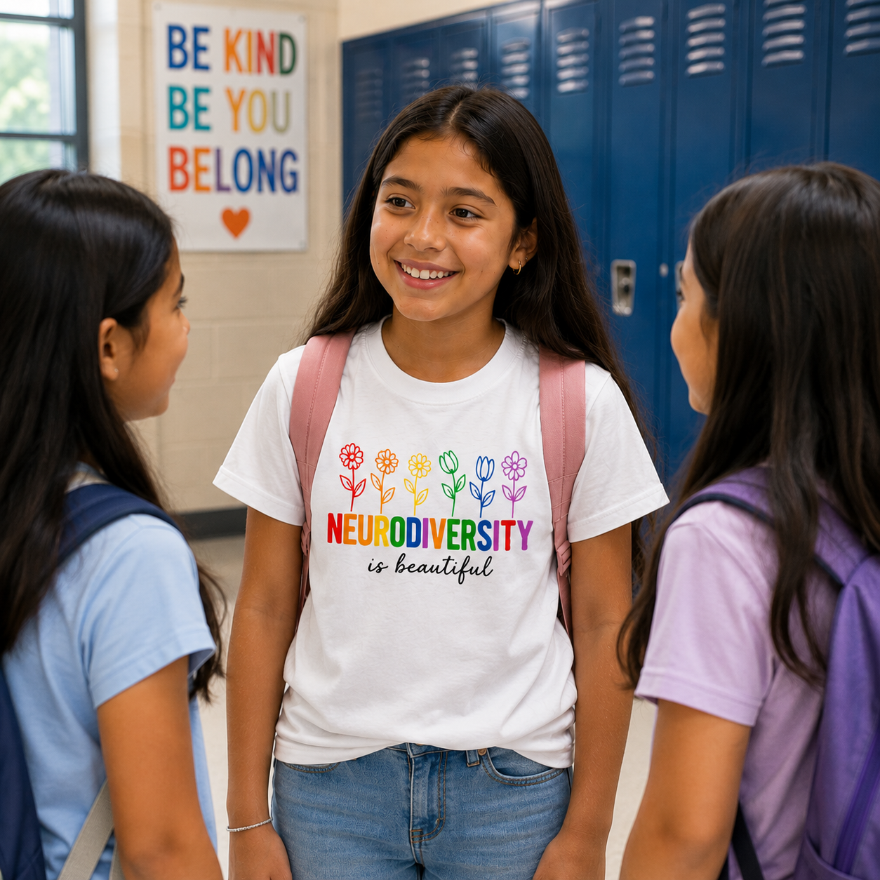 Neurodiversity Is Beautiful Flowers Classic T-Shirt | YOUTH