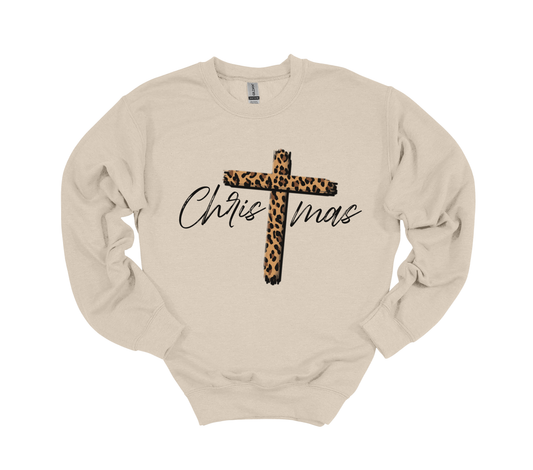 Christmas-Leopard Cross