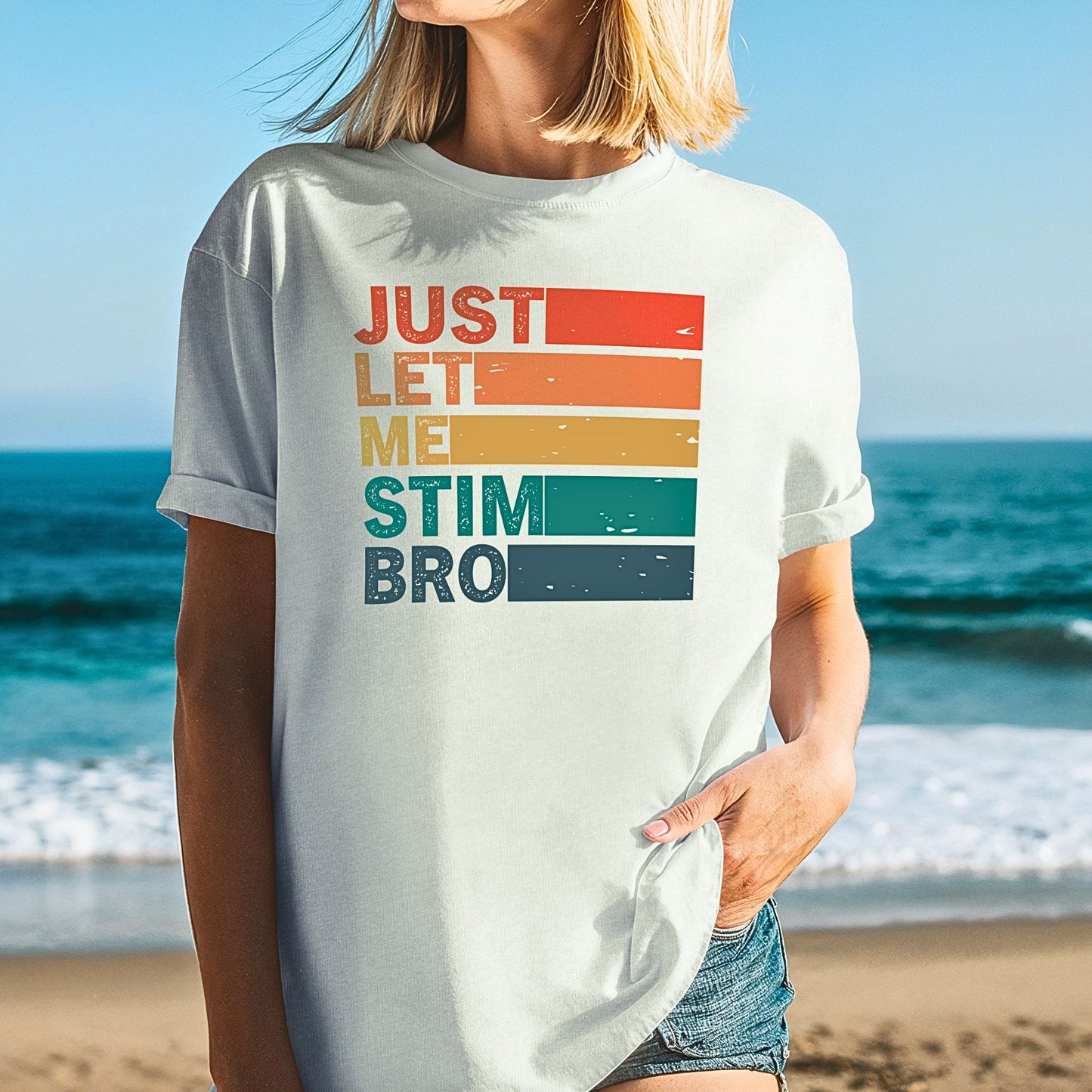 Just Let Me Stim Bro Bars T-Shirt ADULT
