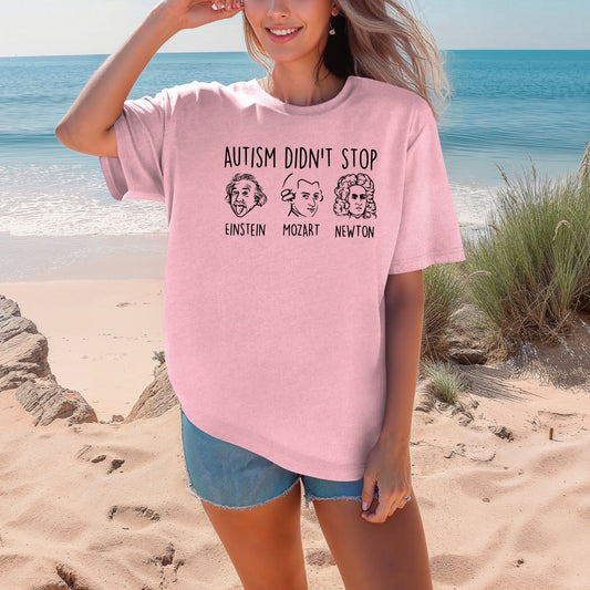 Einstein Mozart Newton Autism Awareness T-Shirt ADULT