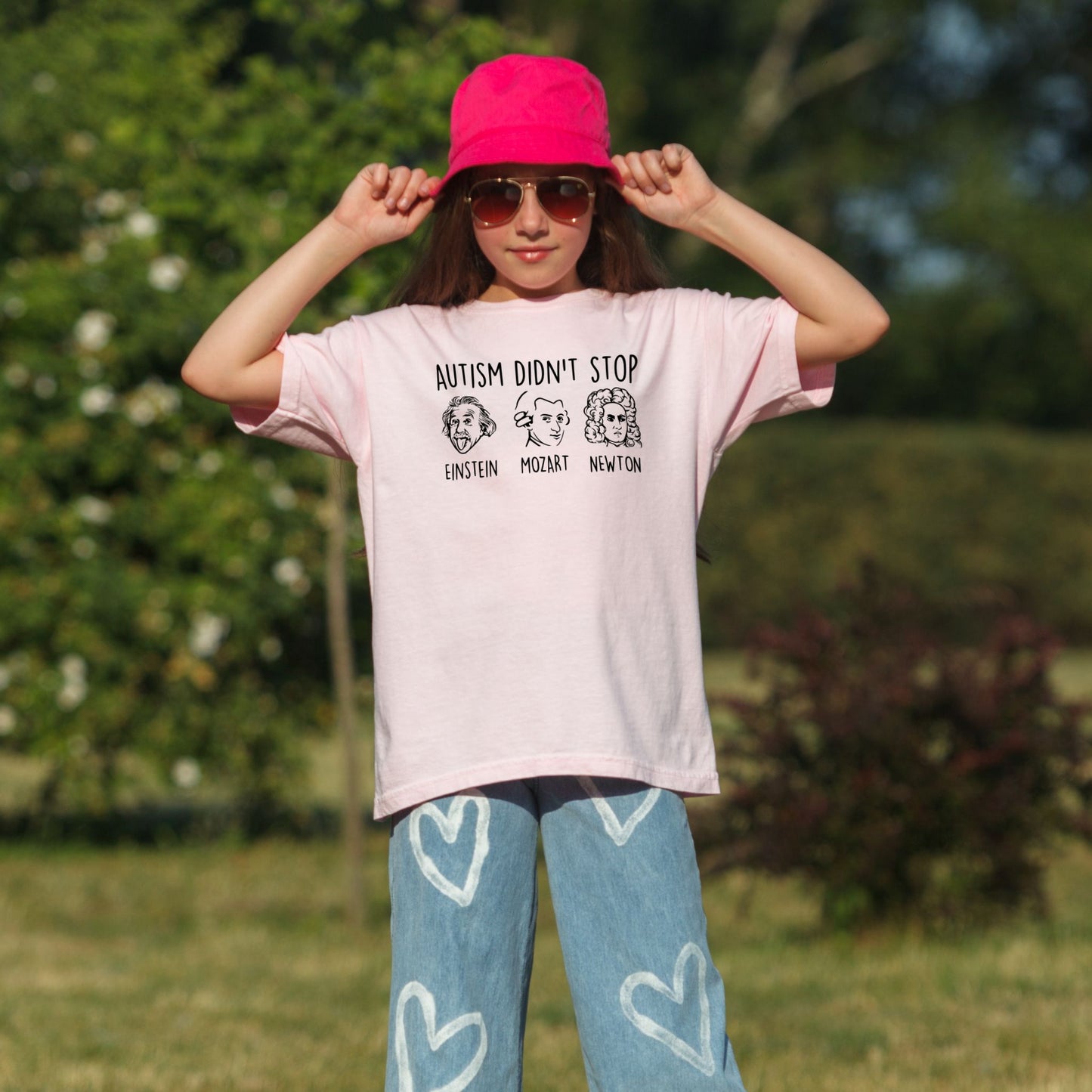 Einstein Mozart Newton Autism Awareness T-Shirt YOUTH