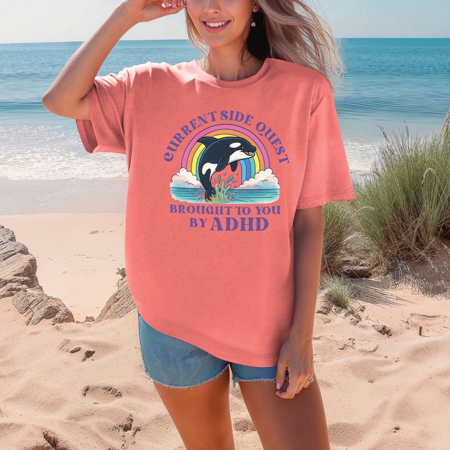 Side Quest Dolphin Graphic T-Shirt | ADULT
