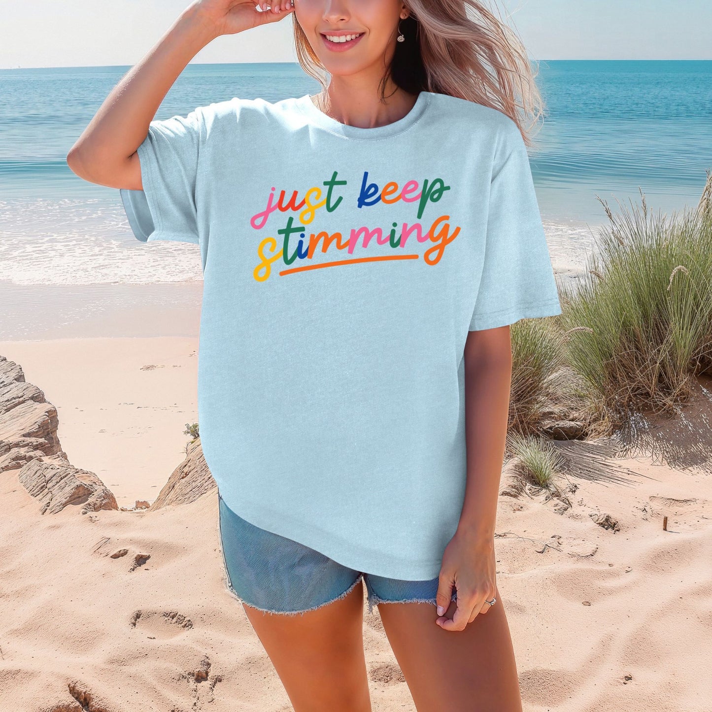 Just Keep Stimming Autism Awareness T-Shirt YOUTH