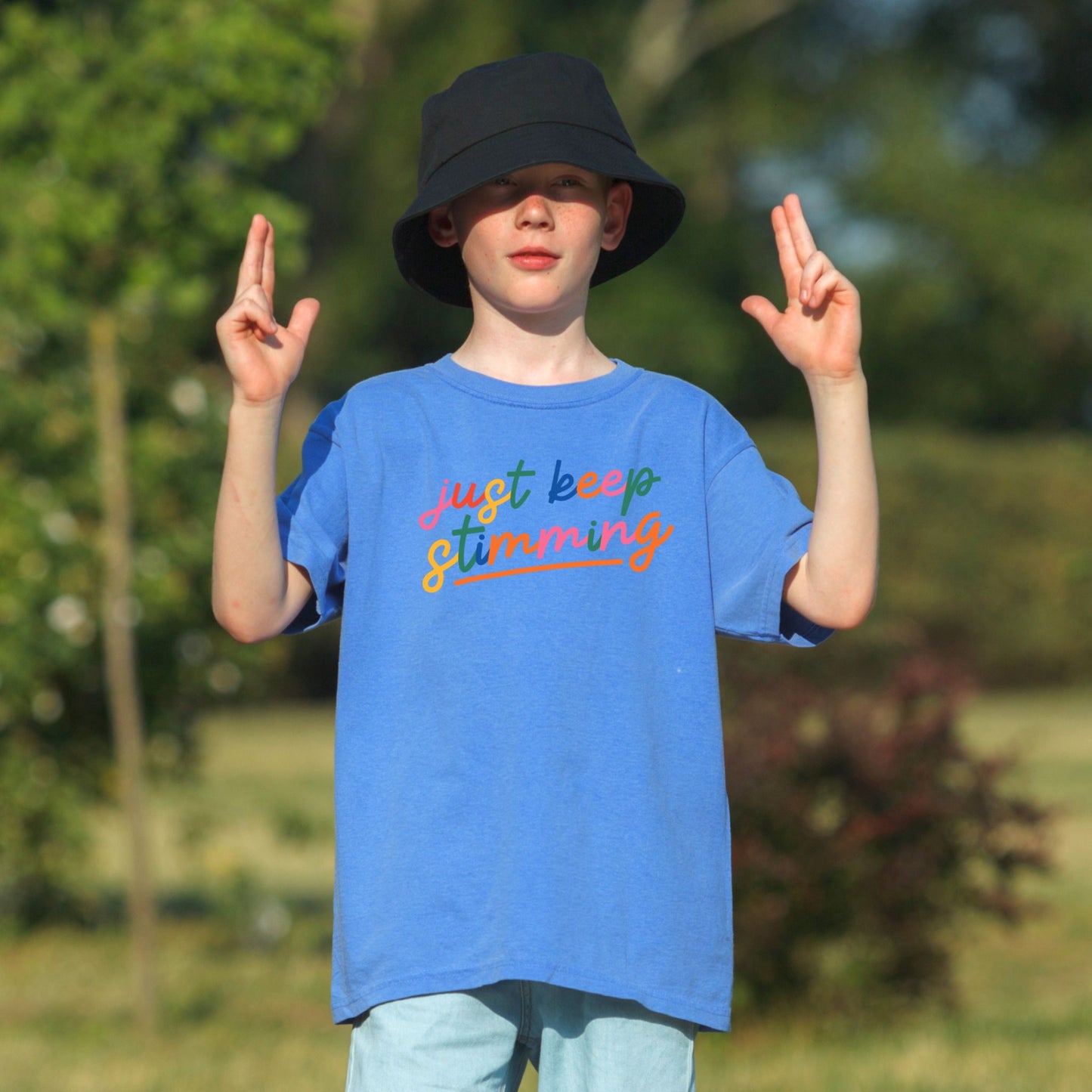 Just Keep Stimming Autism Awareness T-Shirt YOUTH