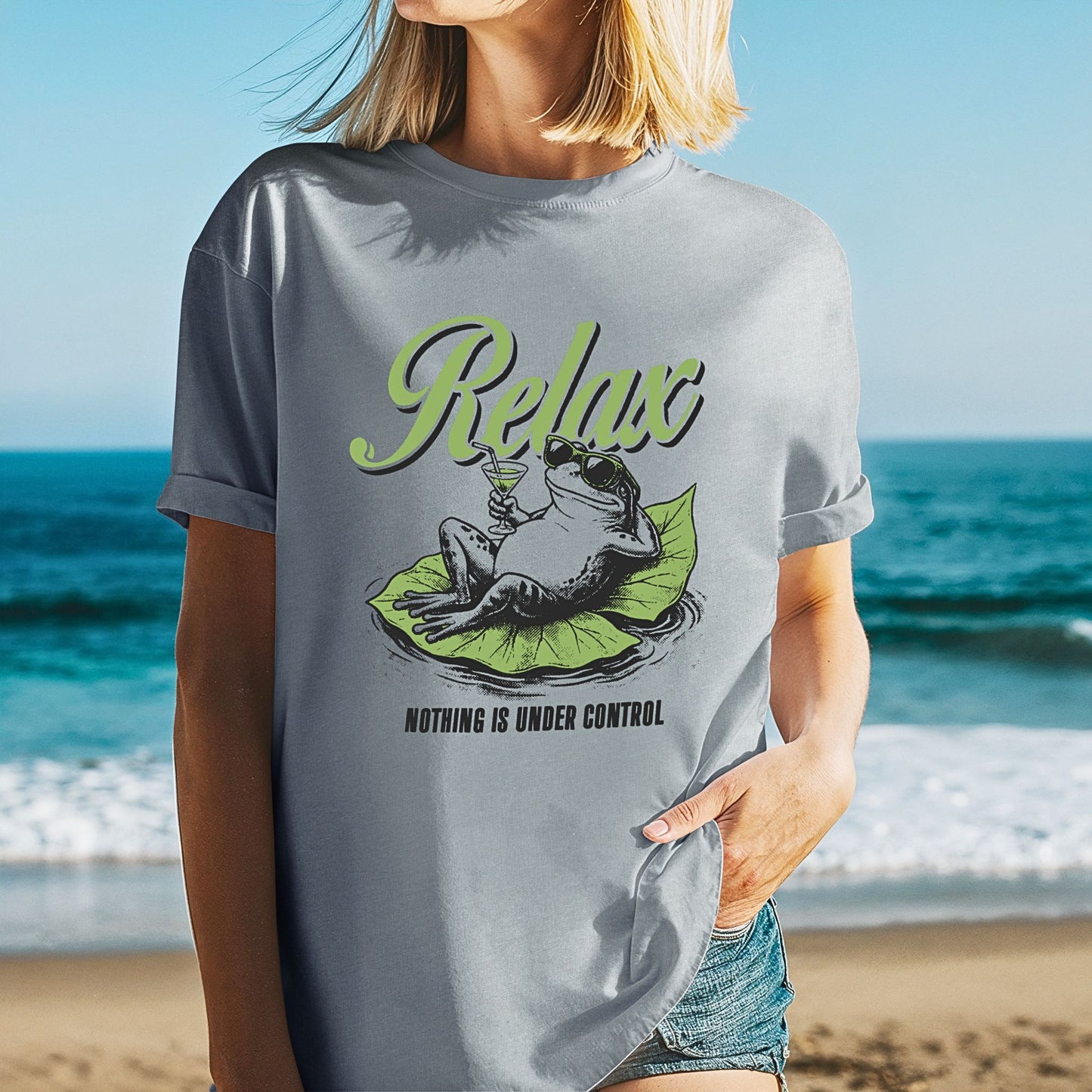 Relax Nothing Under Control Frog Classic T-Shirt | ADULT