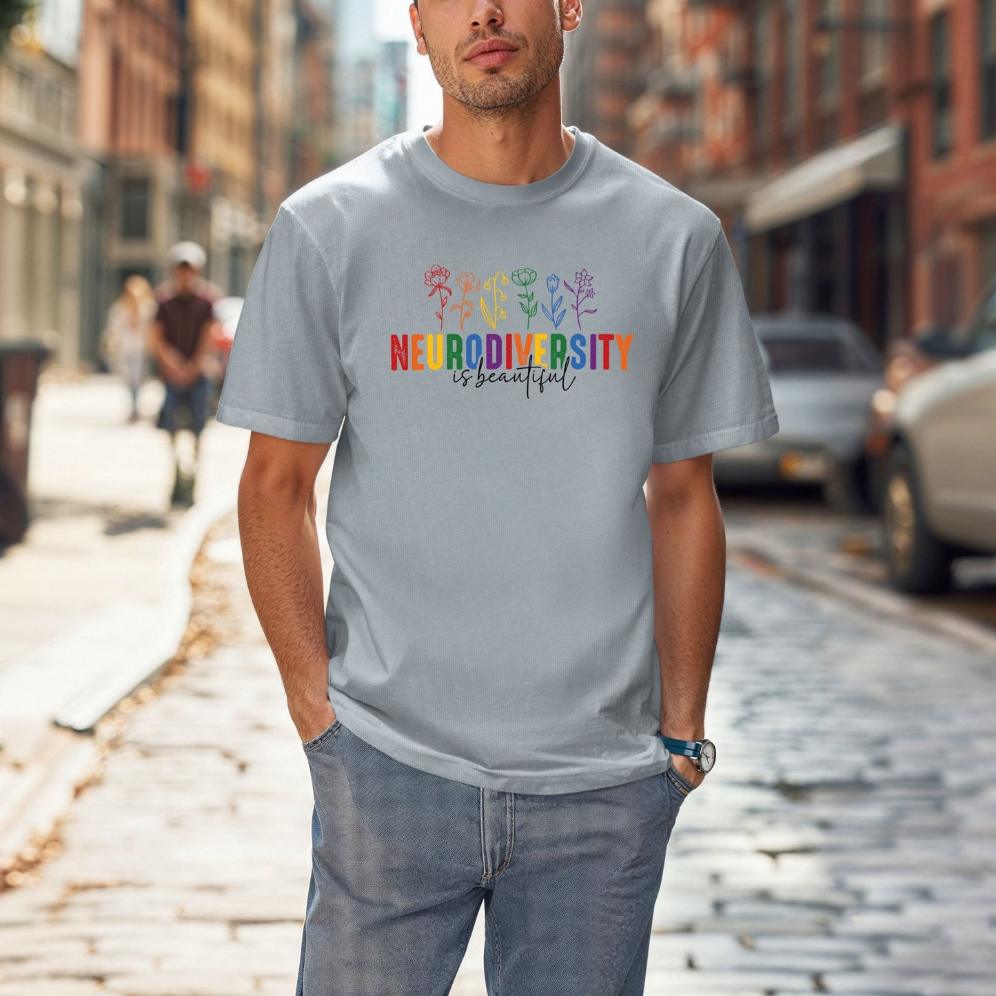 Neurodiversity Is Beautiful Flowers Classic T-Shirt YOUTH