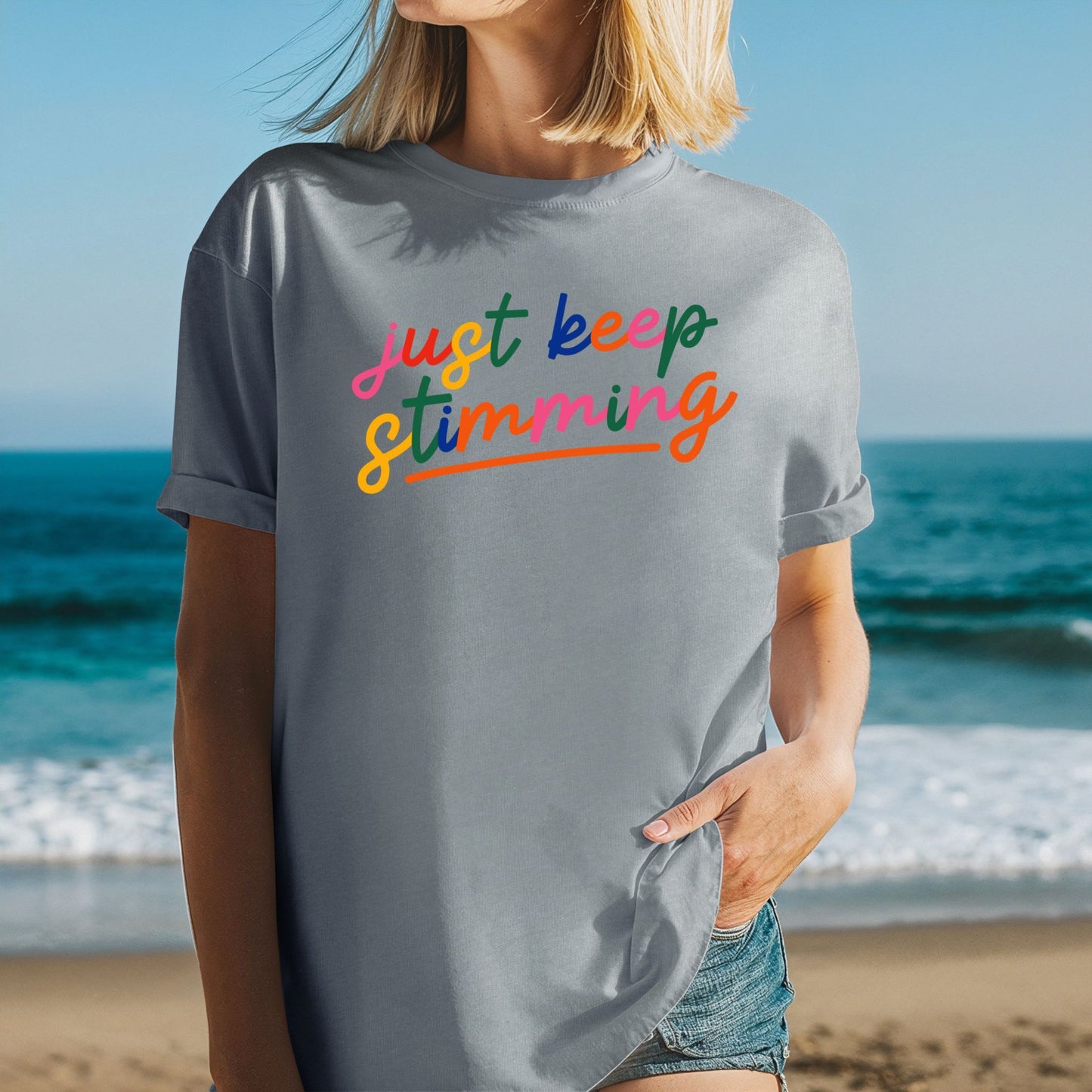 Just Keep Stimming Autism Awareness T-Shirt YOUTH