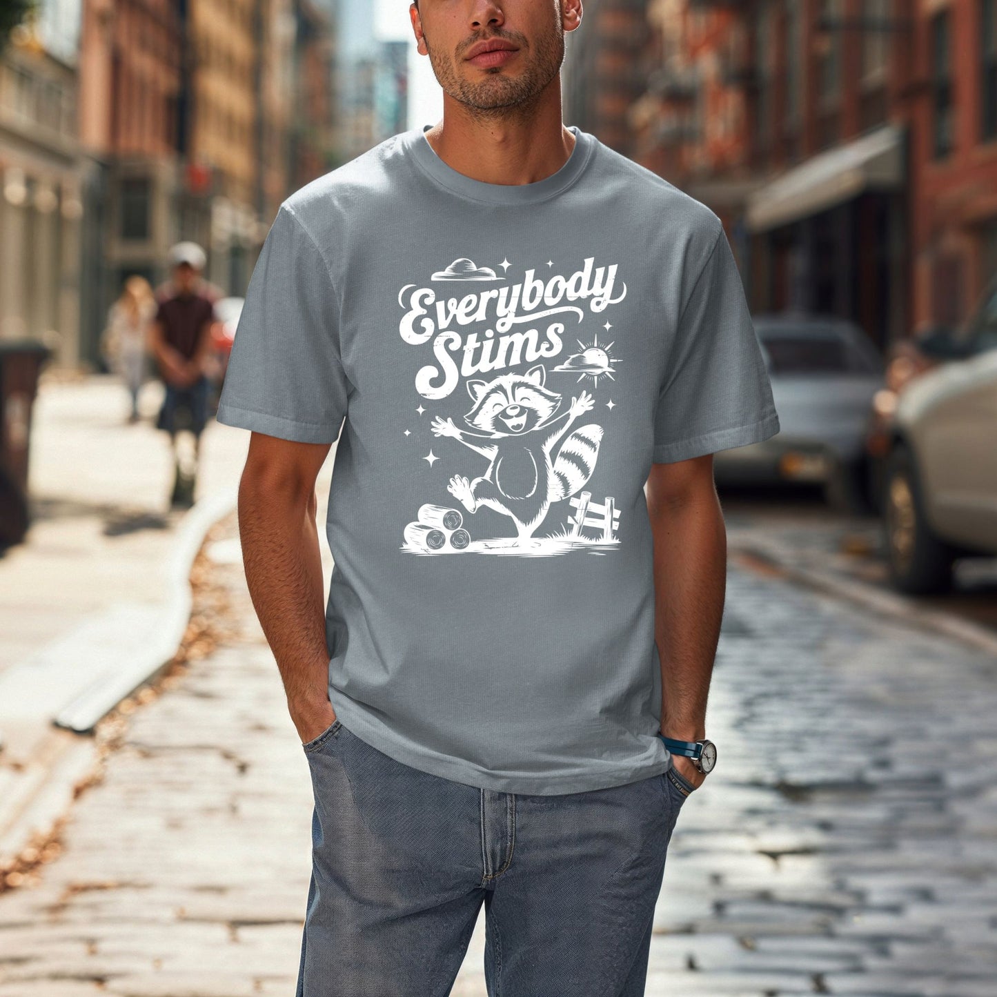 Everybody Stims Raccoon Classic T-Shirt ADULT
