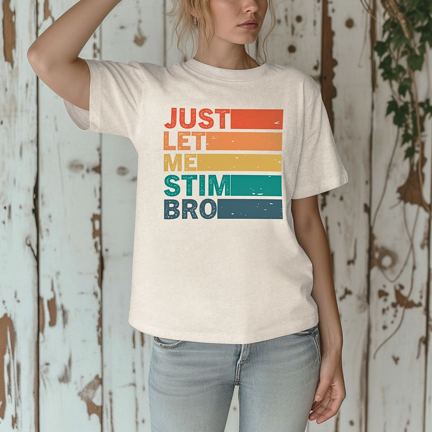 Just Let Me Stim Bro Bars T-Shirt ADULT