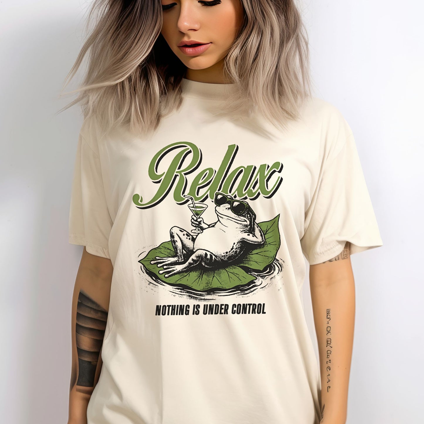 Relax Nothing Under Control Frog Classic T-Shirt | ADULT