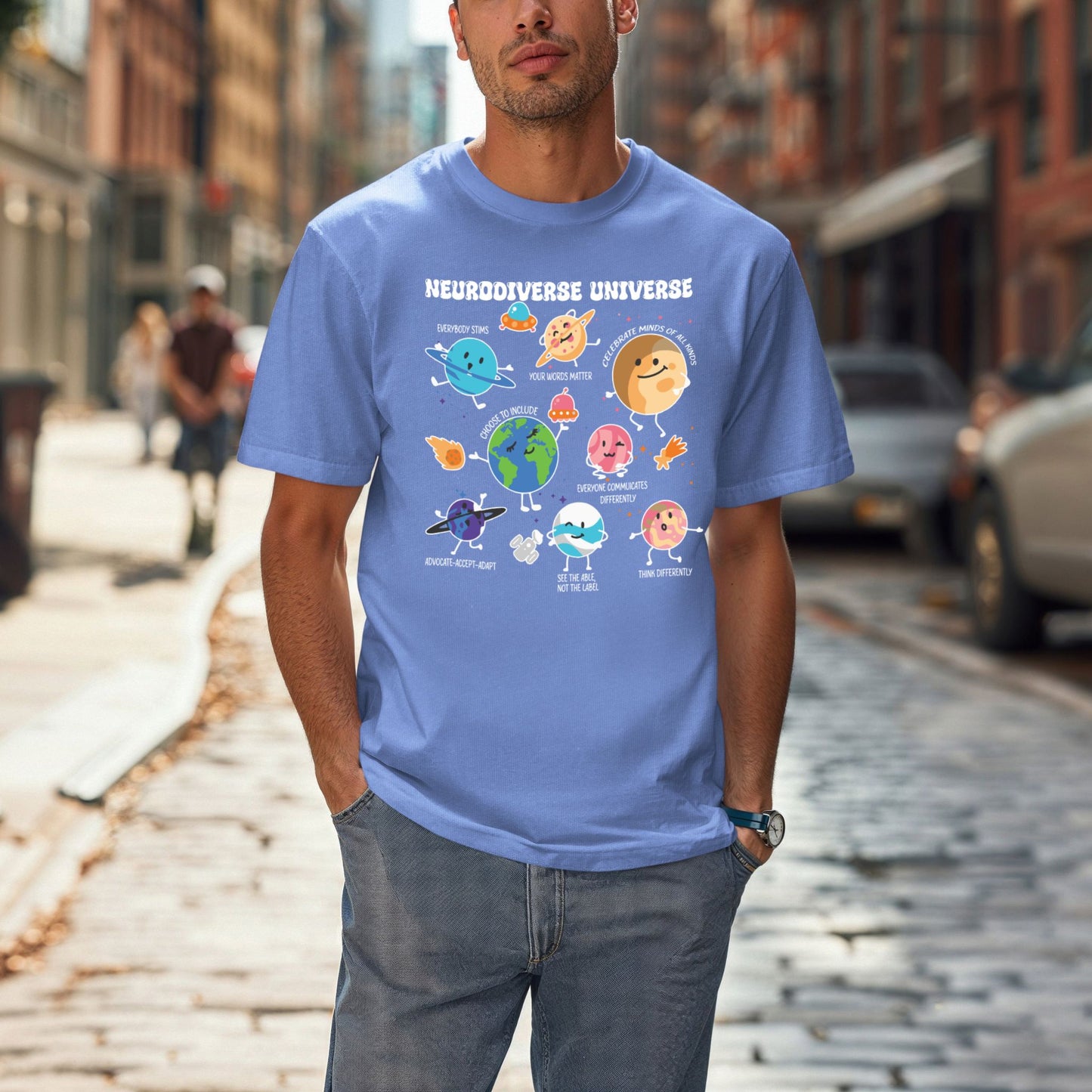 Neurodiversity Planets Universe Signature T-Shirt | ADULT