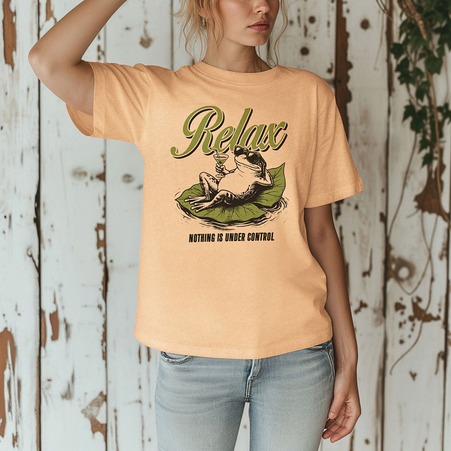Relax Nothing Under Control Frog Classic T-Shirt | ADULT
