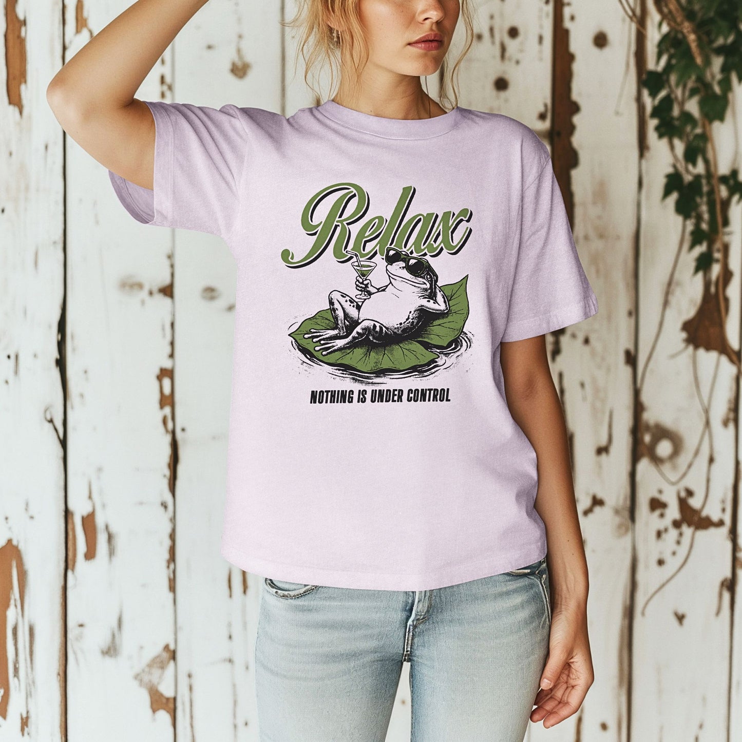 Relax Nothing Under Control Frog Classic T-Shirt | ADULT