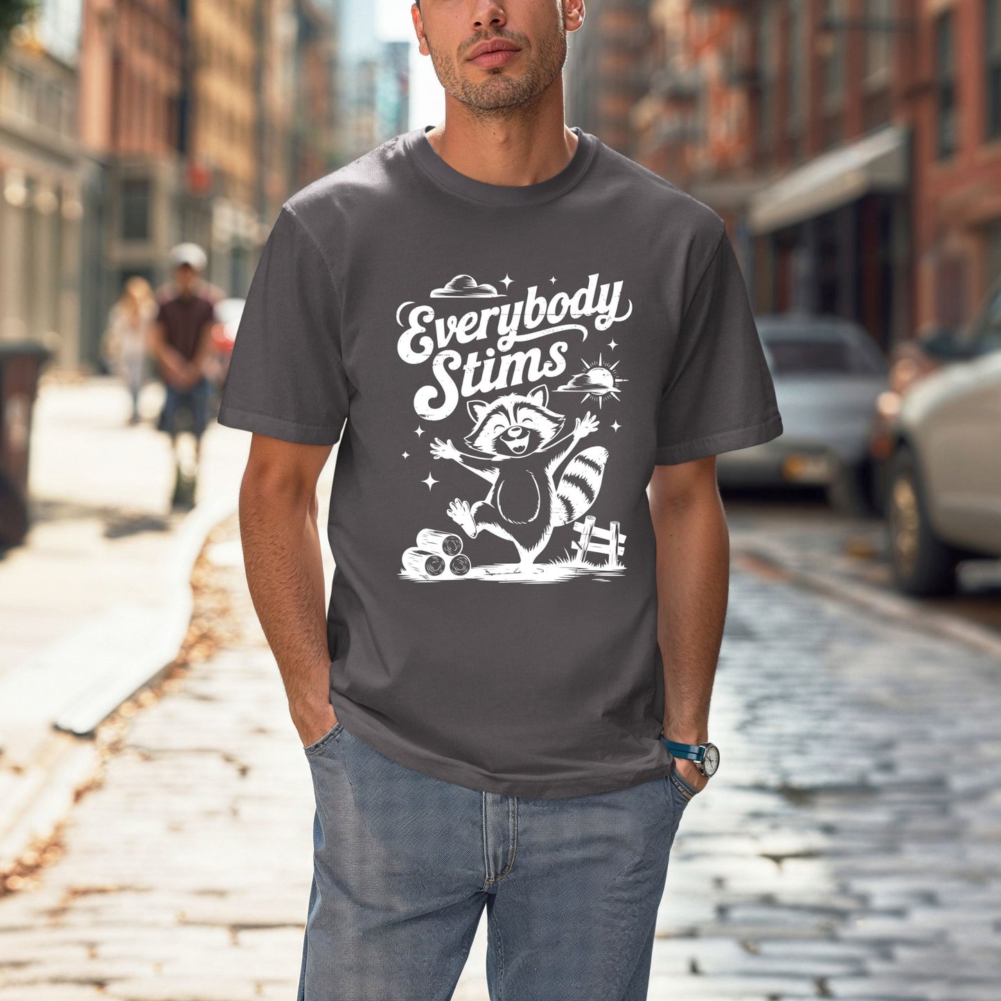 Everybody Stims Raccoon Classic T-Shirt ADULT