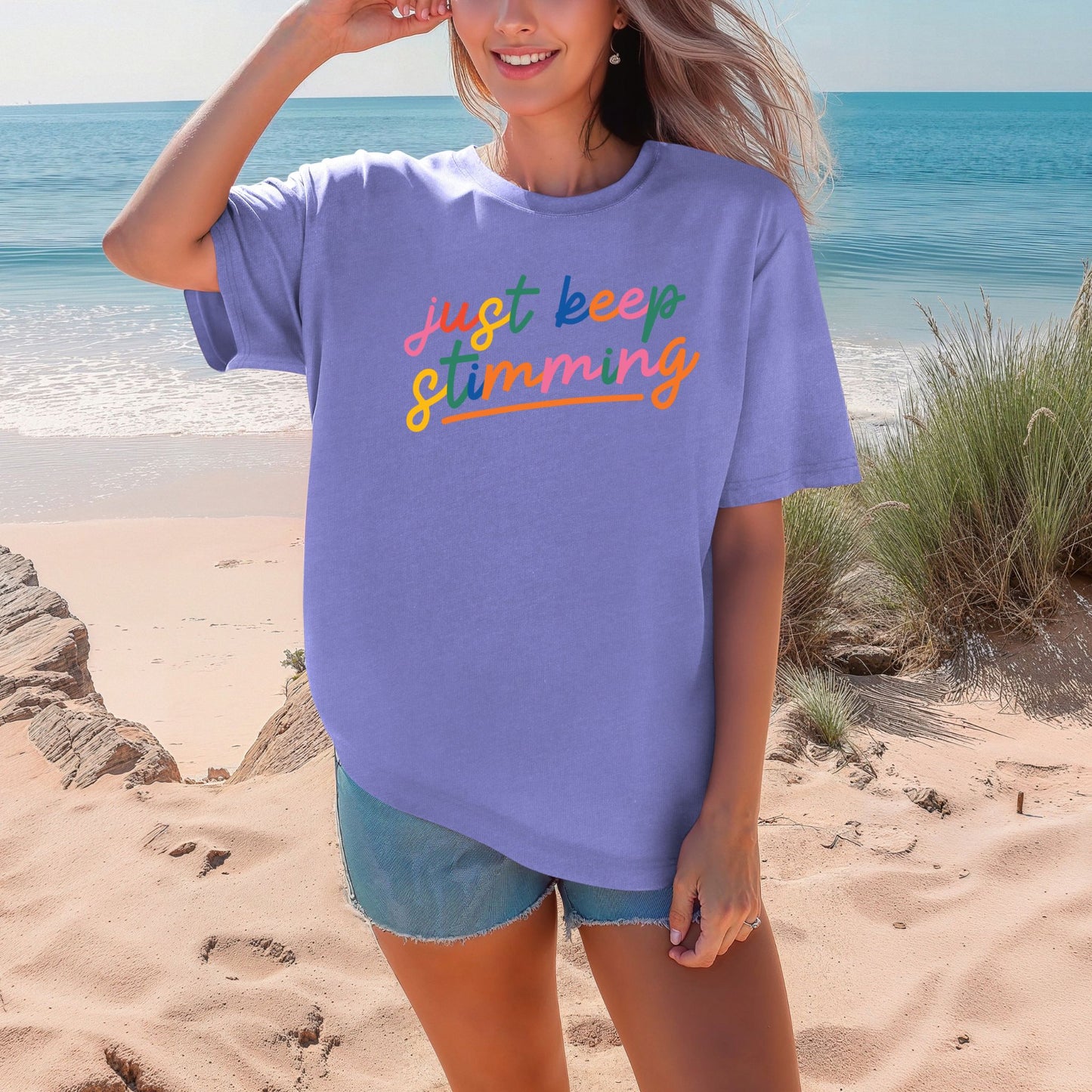 Just Keep Stimming Autism Awareness T-Shirt YOUTH