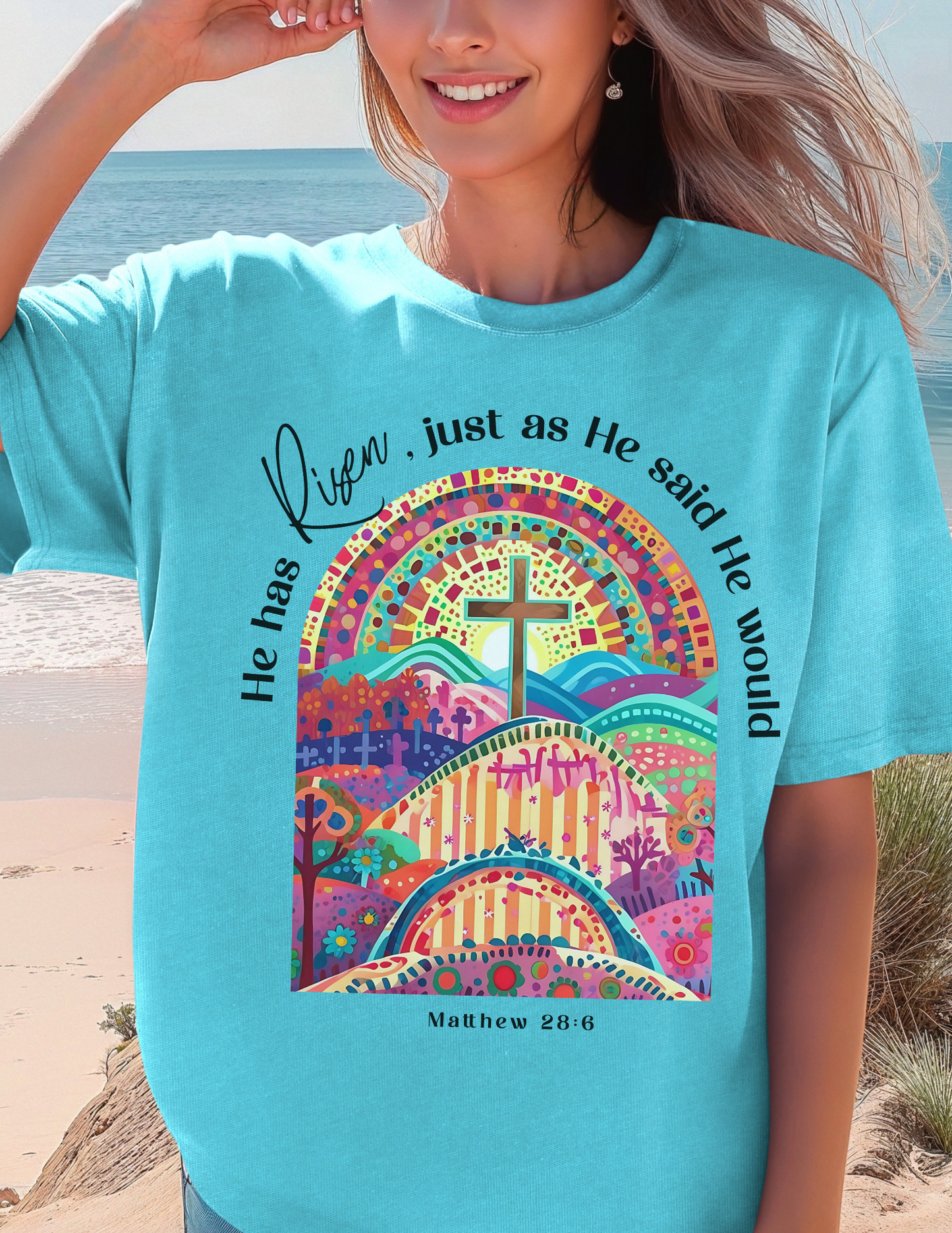 Risen-Hills and Cross Tshirt