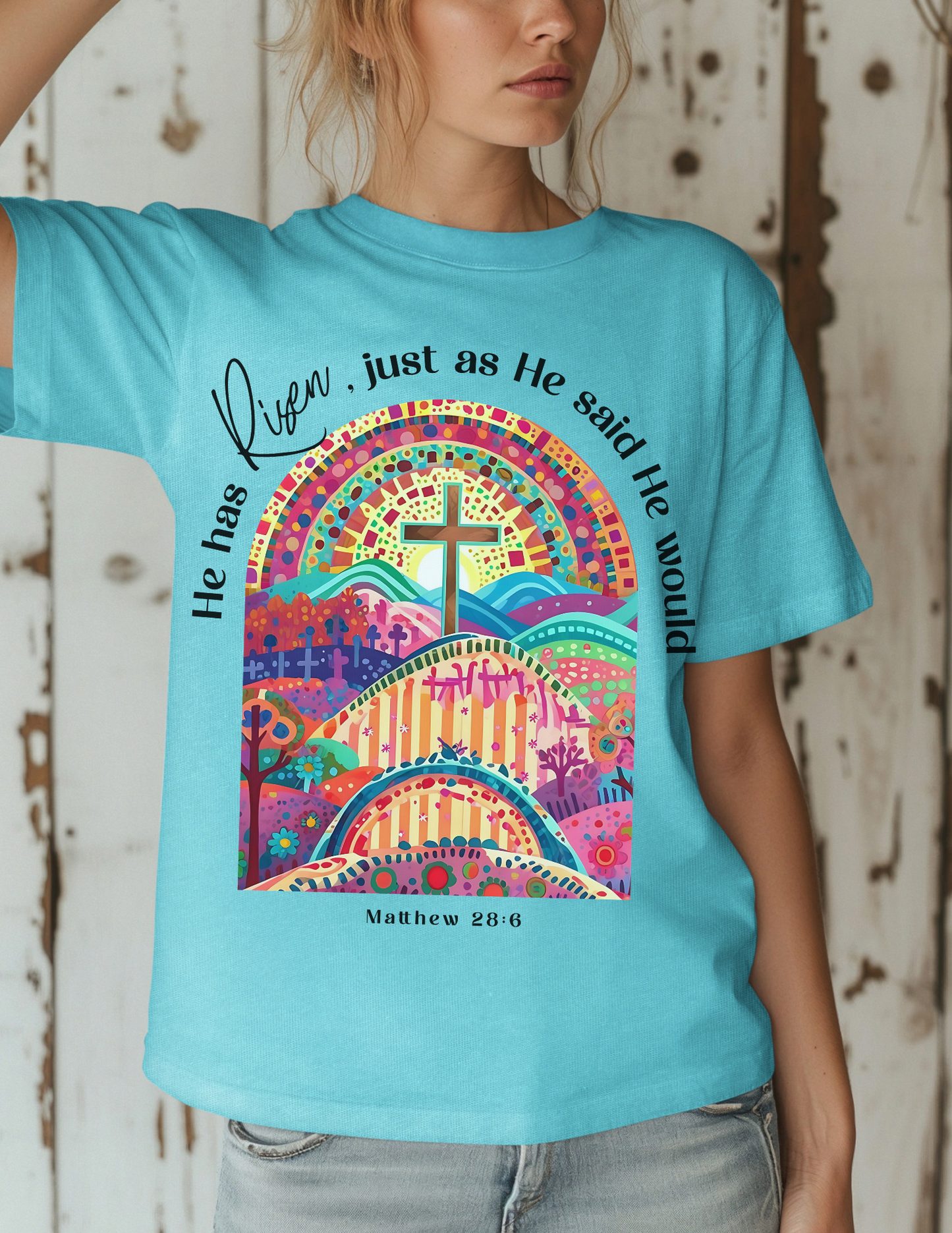 Risen-Hills and Cross Tshirt