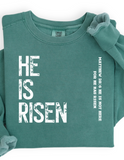 He Is Risen-Matthew 28:6 (White Text) CC Sweatshirt