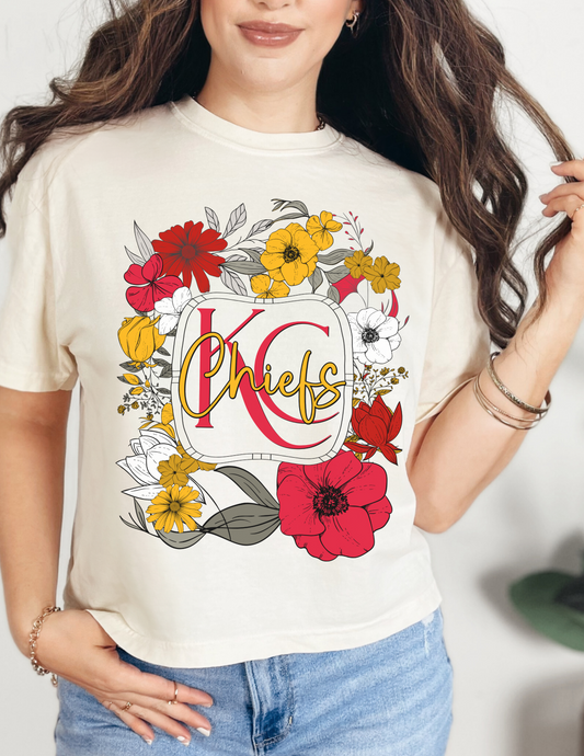 KC Chiefs Floral T-Shirt