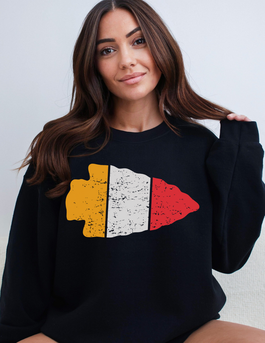 KC Chiefs Arrowhead Sweatshirt (Distressed)