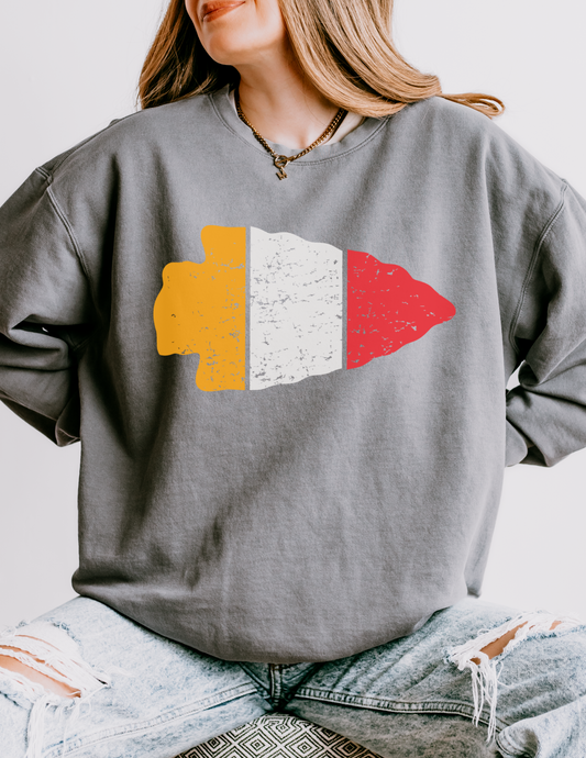 KC Chiefs Arrowhead Sweatshirt (Distressed)