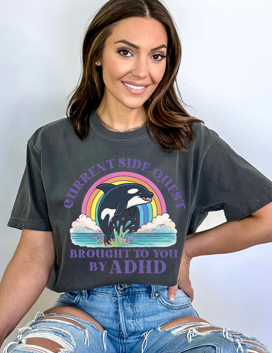 Current Side Quest ADHD T-Shirt | ADULT