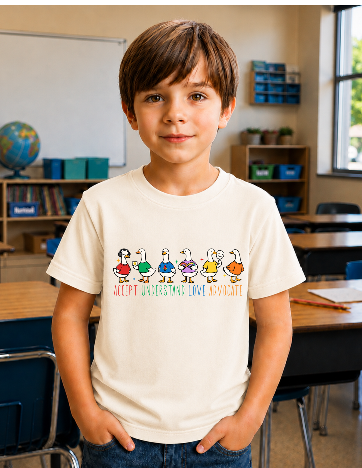 Accept Understand Love Advocate Ducks T-Shirt | YOUTH