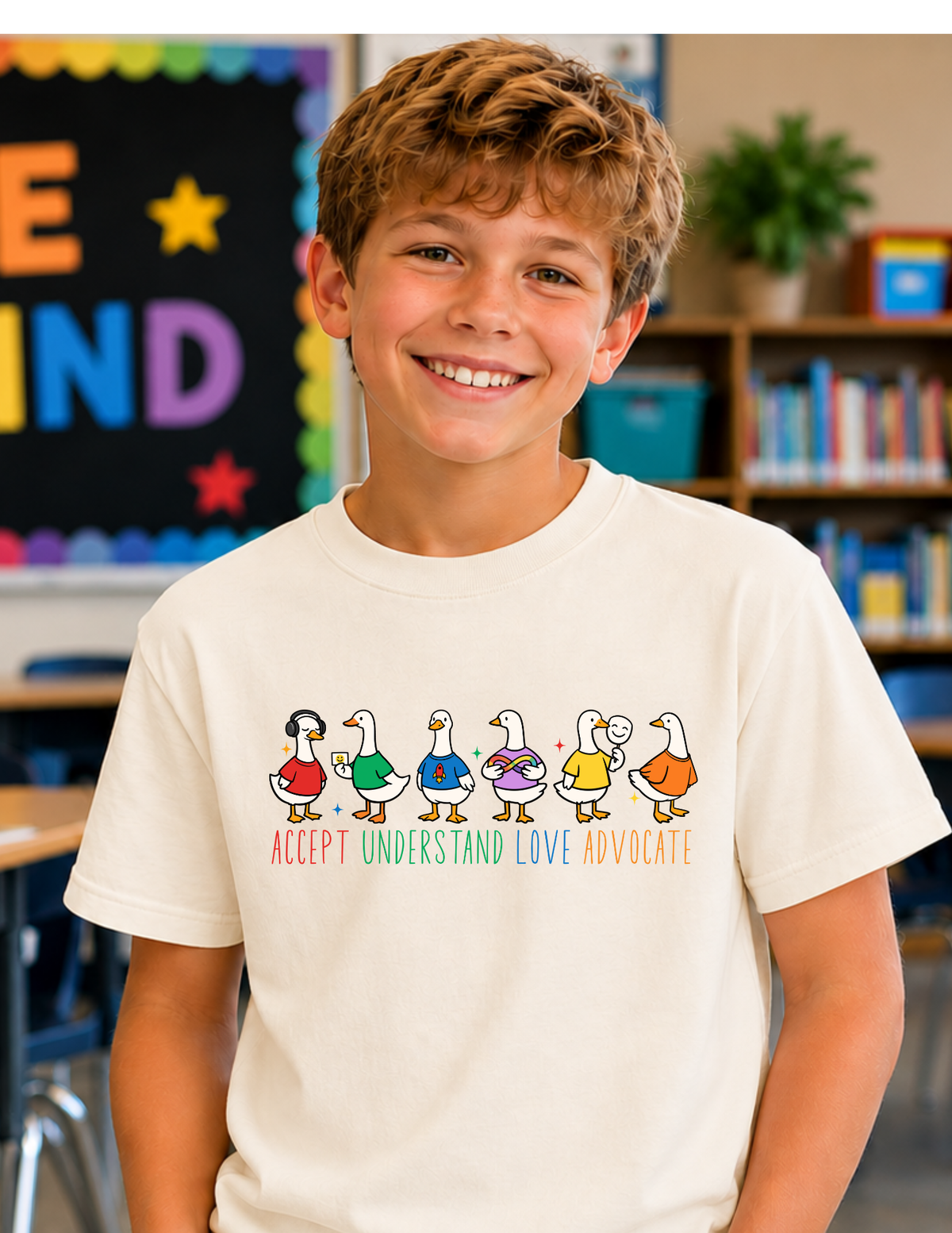 Accept Understand Love Advocate Ducks T-Shirt | YOUTH