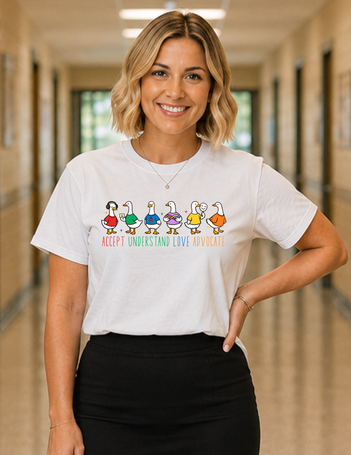 Accept Understand Love Advocate Ducks T-Shirt | ADULT
