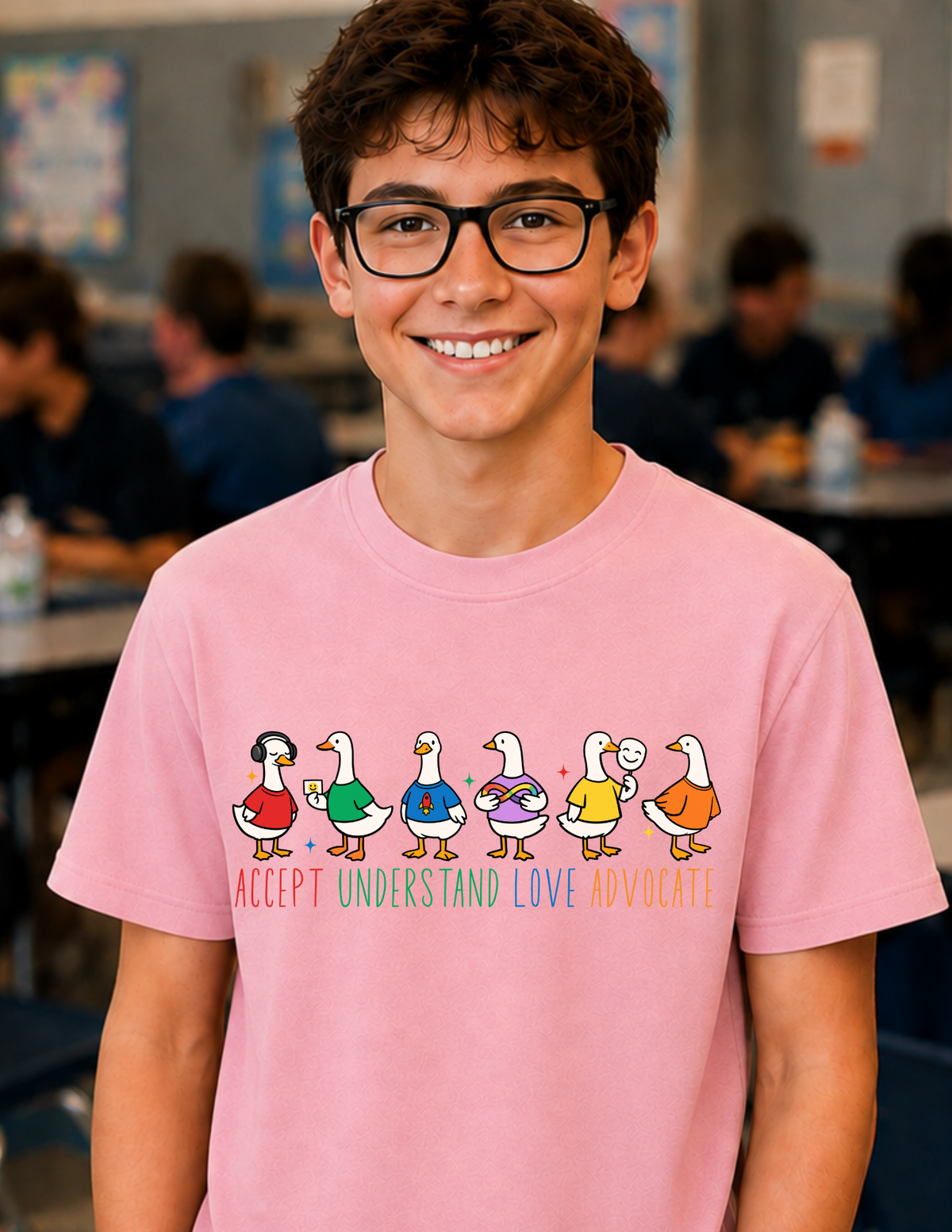 Accept Understand Love Advocate Ducks T-Shirt | YOUTH