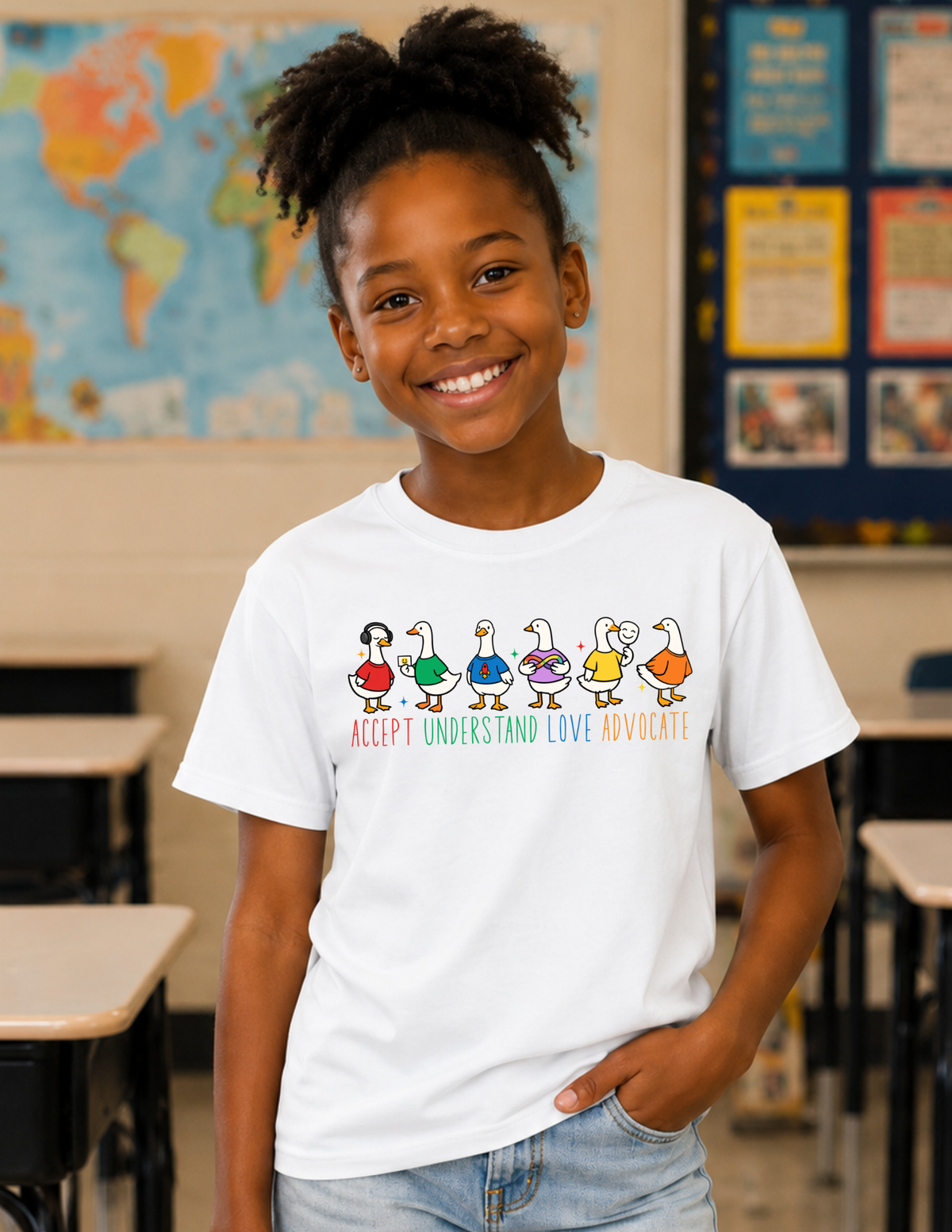 Accept Understand Love Advocate Ducks T-Shirt | YOUTH