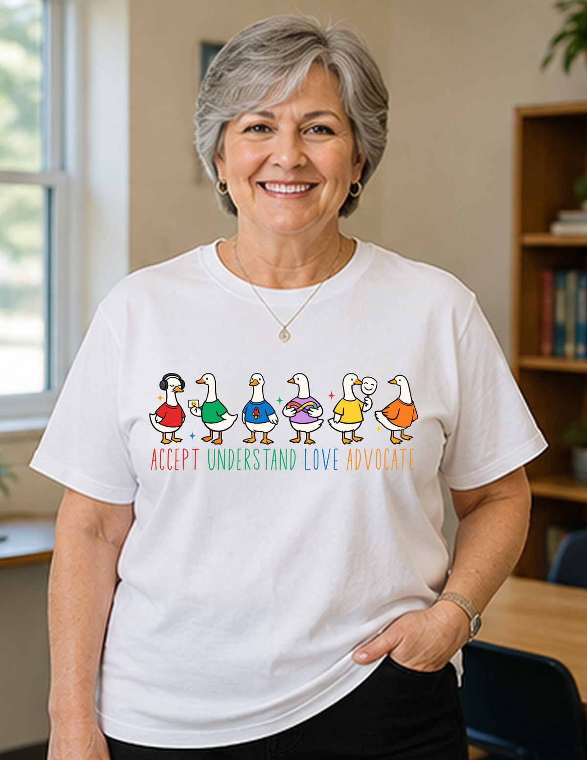 Accept Understand Love Advocate Ducks T-Shirt | ADULT